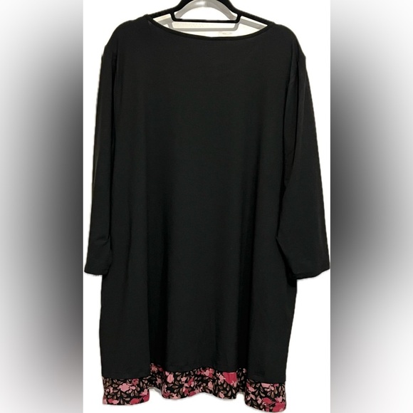 Avenue Ally Border Tunic, VERY SOFT! Color Rose Treasure Border, Size 22/24, NWT - Picture 3 of 11